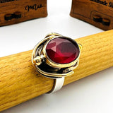 Red Ruby Stone Ladies Ring - TryAladdin