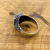 Silver Owl Head Statement Ring - TryAladdin