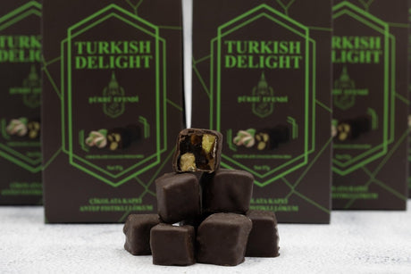 Sukru Efendi 1935 | Open and Enjoy Turkish Delight Chocolate Coated Pistachio - TryAladdin