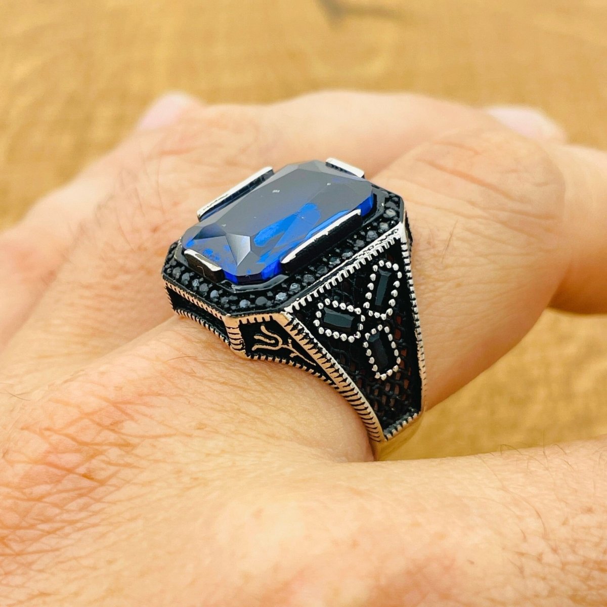 Tanzanite Stone Silver Ring - TryAladdin