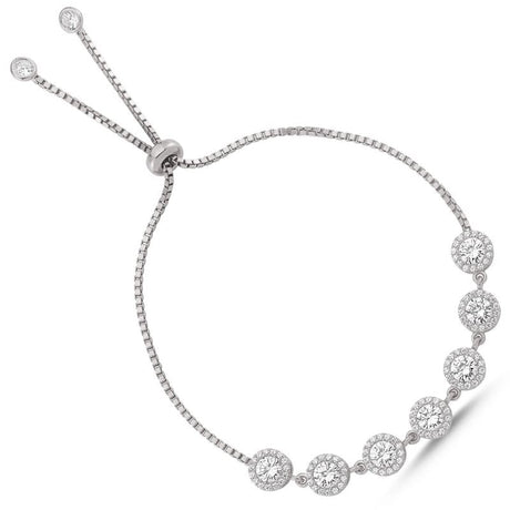 Taki | Silver Bracelet with Imitation Diamond Stones - TryAladdin