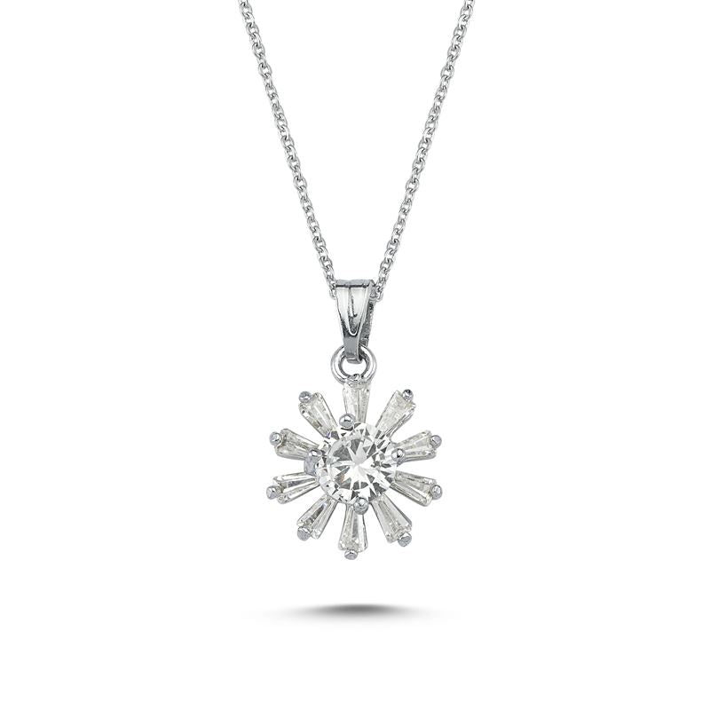 Taki | Zircon Stone Daisy Model Women's Necklace - TryAladdin