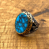 Turquoise Men's Handmade Ring - TryAladdin