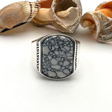 Turquoise Men's Silver Ring - TryAladdin