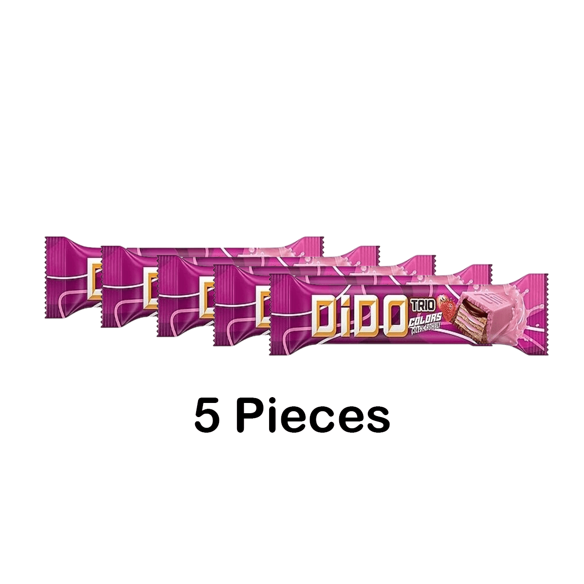 Ulker | Dido Trio Colors Chocolate Covered Wafer Bar Strawberry Flavour - TryAladdin