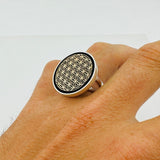 Unisex Flower Of Life Silver Ring - TryAladdin