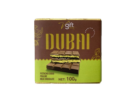 V - Gift Pistachio Praline Dubai Chocolate Bar – Crispy & Nutty Delight - TryAladdin