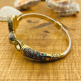 Women's Adjustable Animal Snake Multi - Stone Bracelet - TryAladdin