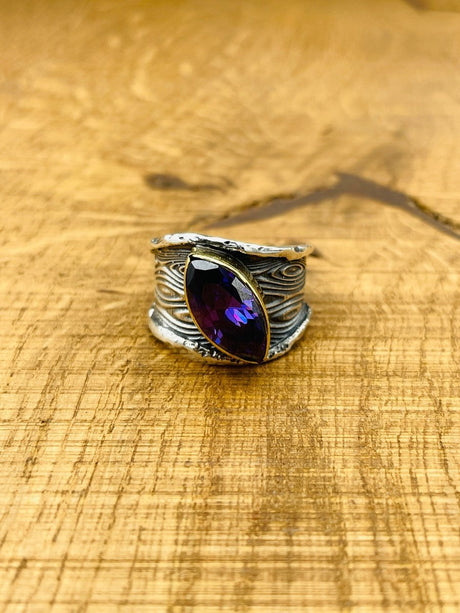 Women's Amethyst Silver Ring - TryAladdin