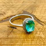 Women's Aquamarine Minimalist Ring - TryAladdin