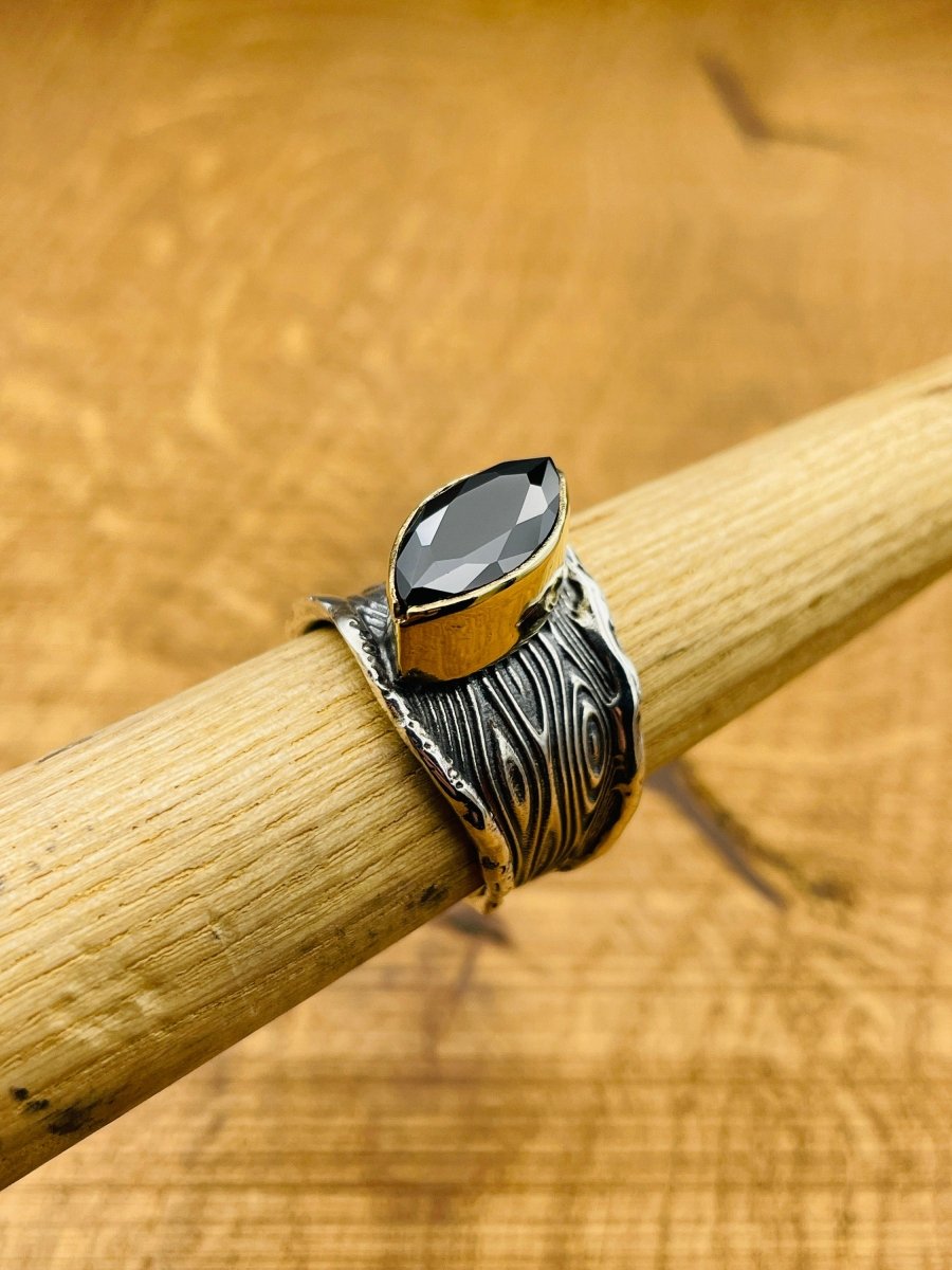 Women's Black Onyx Silver Ring - TryAladdin