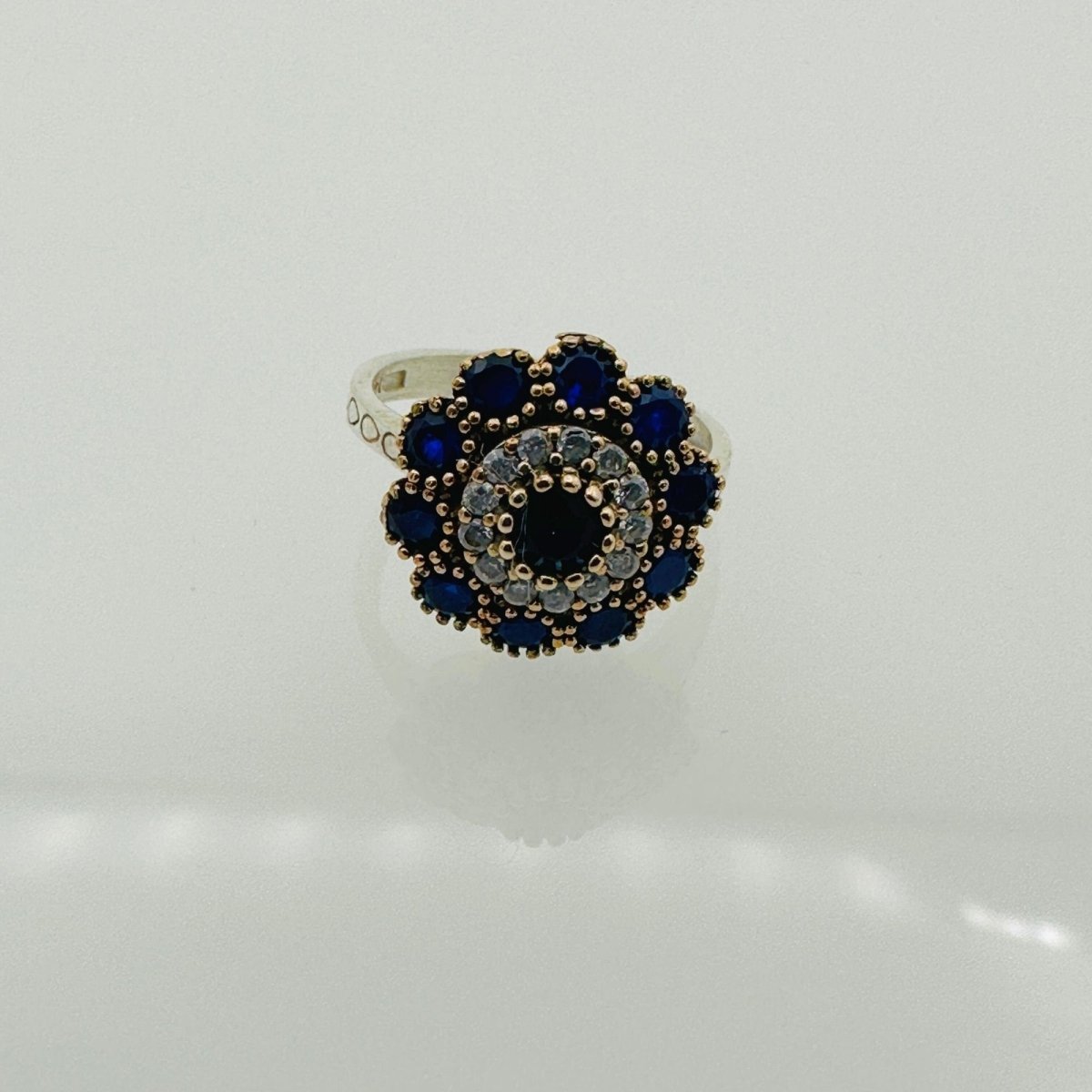 Women's Blue Sapphire Silver Ring - TryAladdin