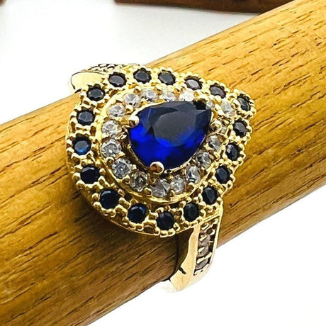 Women's Blue Sapphire Stone Ring - TryAladdin