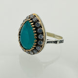 Women's Blue Turquoise Heart Ring - TryAladdin