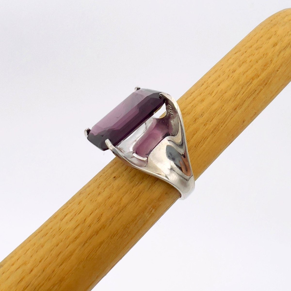 Women's Genuine Amethyst Stacking Ring - TryAladdin