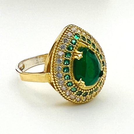 Women's Green Emerald Stone Ring - TryAladdin