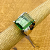 Women's Green Peridot Silver Ring - TryAladdin