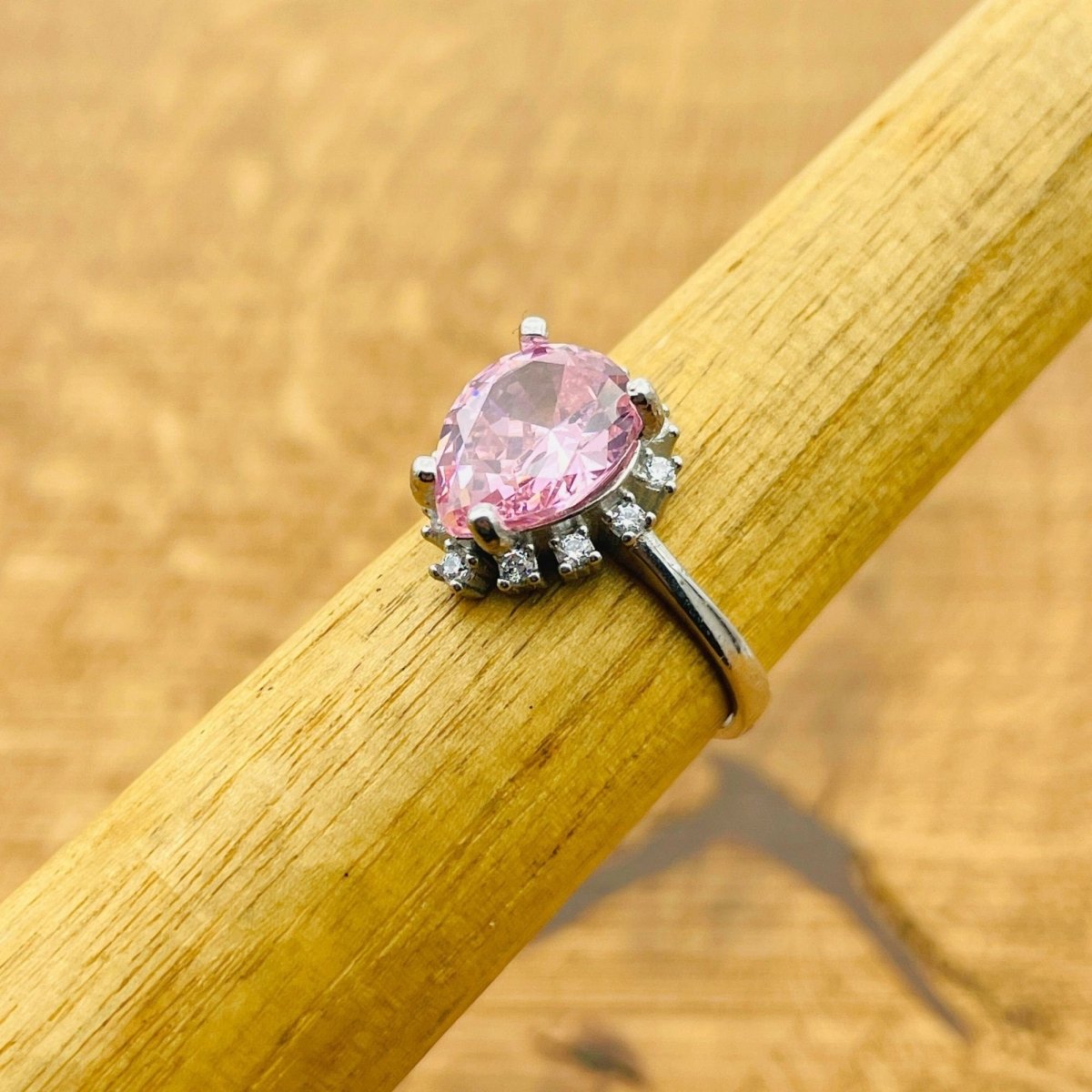 Women’s Morganite Silver Ring - TryAladdin