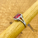 Women's Ruby Silver Ring - TryAladdin