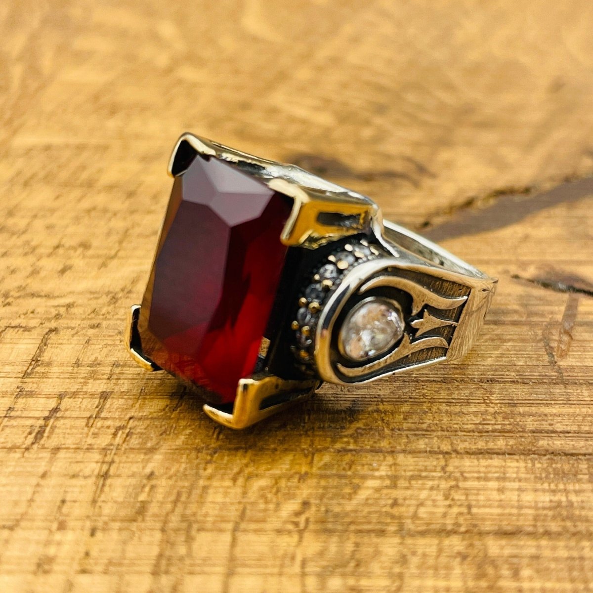 Women's Ruby Silver Ring - TryAladdin