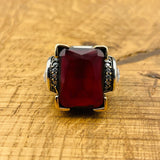 Women's Ruby Silver Ring - TryAladdin