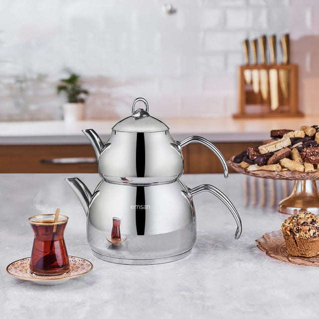 Emsan Helis Midi Stainless Steel Kettle Set - TryAladdin