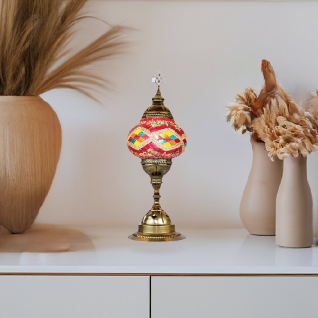 HND Handicraft | Handmade Turkish - Moroccan Mosaic Table Lamp - TryAladdin