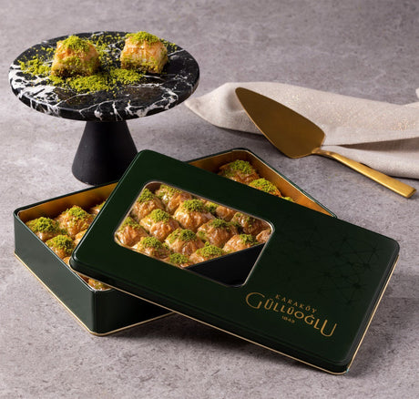 Karakoy Gulluoglu | Lasting Pistachio Baklava in Metal Gift Box - TryAladdin