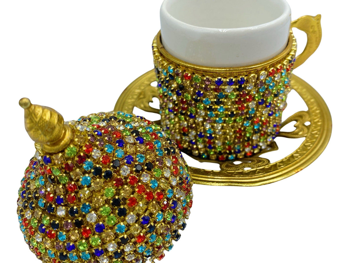 Lavina | Turkish Coffee Cup With Bead Design - TryAladdin