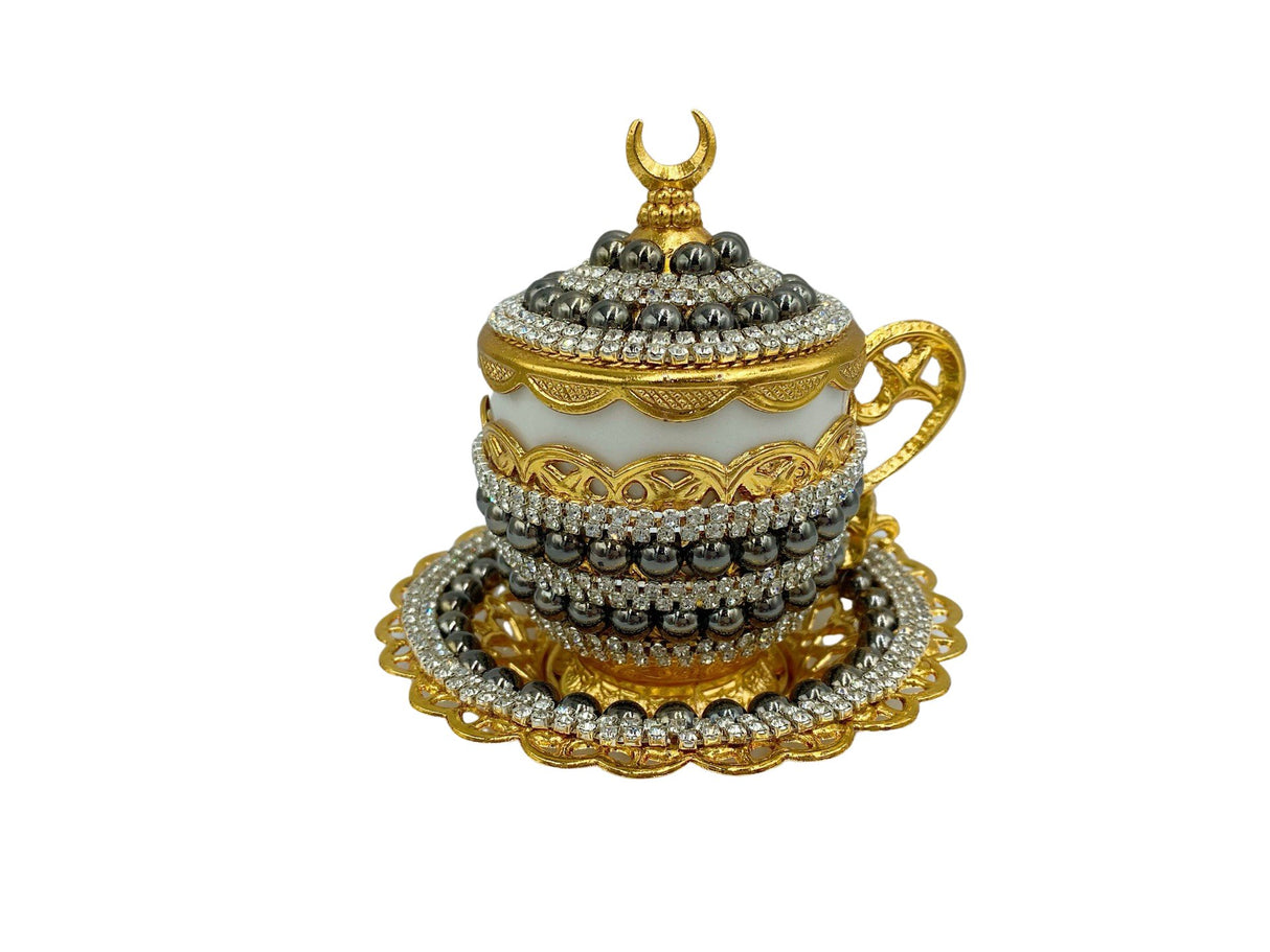 Lavina | Turkish Coffee Cup With Pearl Design - TryAladdin