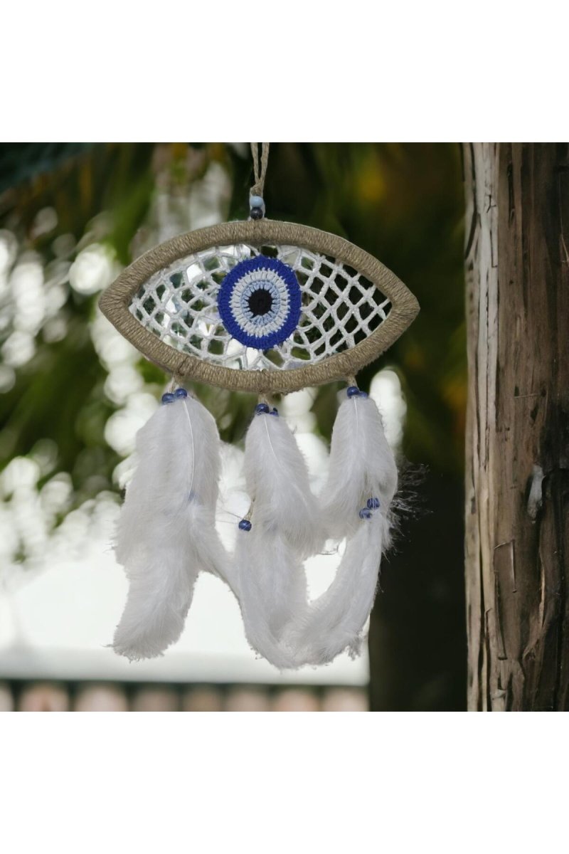 Eye Model Wall Ornament With Nazar Bead Motif Handmade - TryAladdin