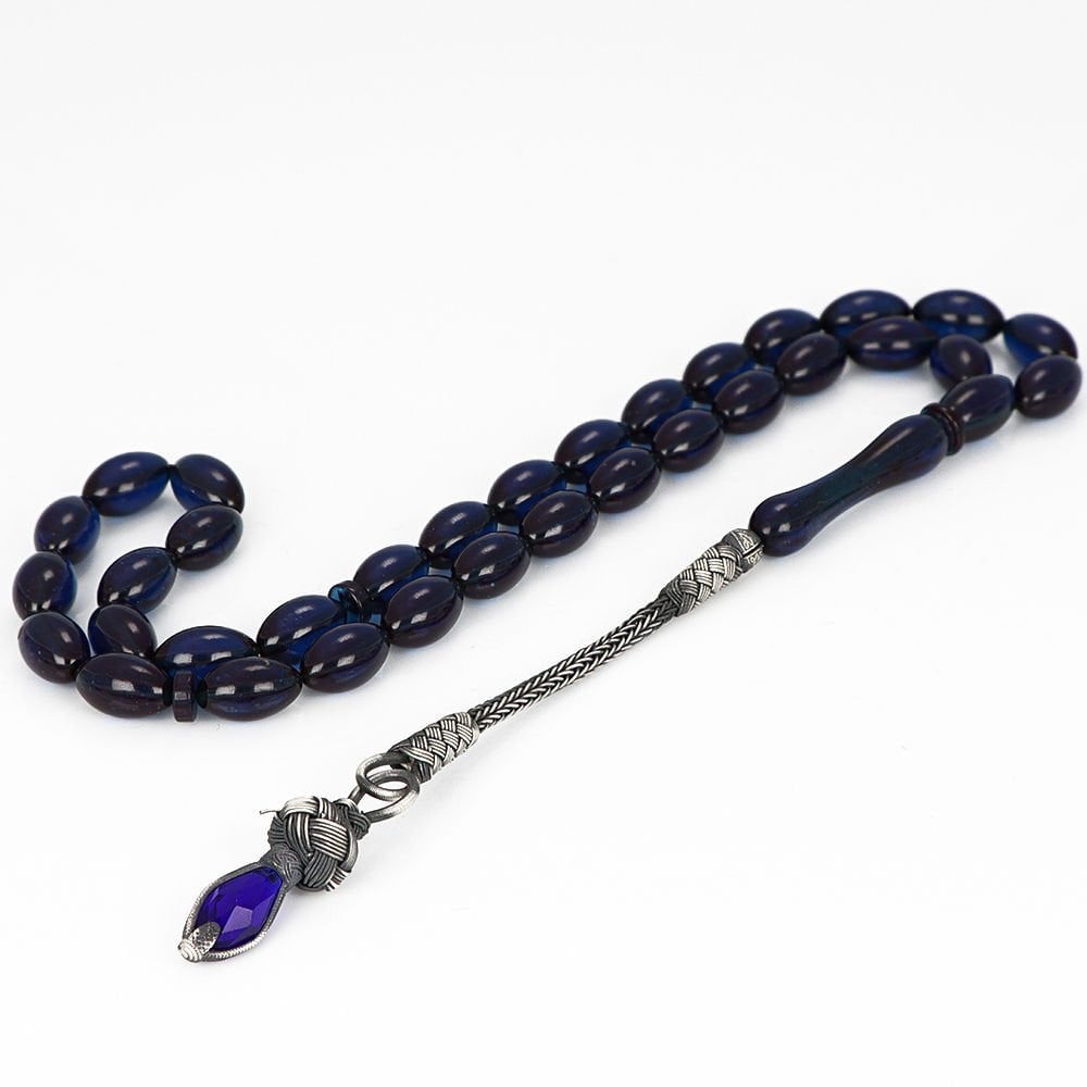 Tesbihevim | Amber Tasbih with Silver Kazaz Tassel - TryAladdin