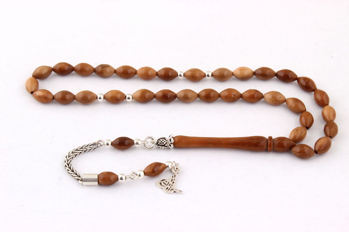 Tesbihevim | Kuka Wood Tasbih with 925 Sterling Silver Tassel - TryAladdin